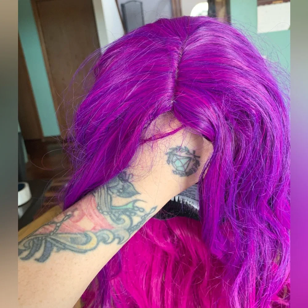 NIB Long Pink and Purple Ombré Wig